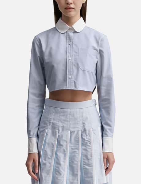 Thom Browne Classic Cropped Round Collar Shirt