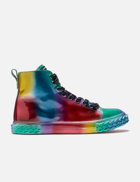 GIUSEPPE ZANOTTI Giuseppe Zanotti Refelctive Rainbow High-top Sneakers