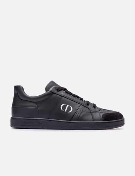 Dior DIOR LOGO PRINT LEATHER SNEAKERS
