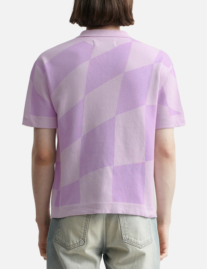 CHECKERED KNIT POLO SHIRT Placeholder Image