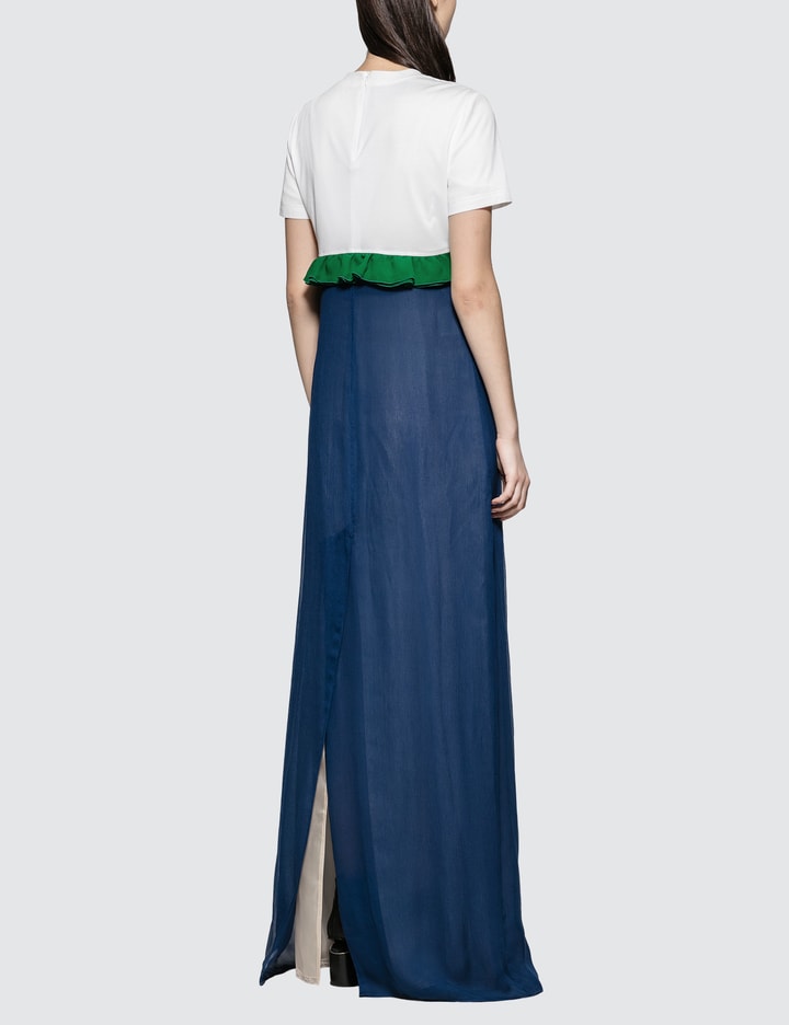 Jersey and Chiffon Dress with Ruching Placeholder Image
