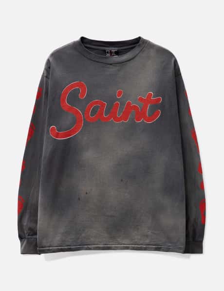 Saint Michael FOOT PRINT Long sleeve T-shirt