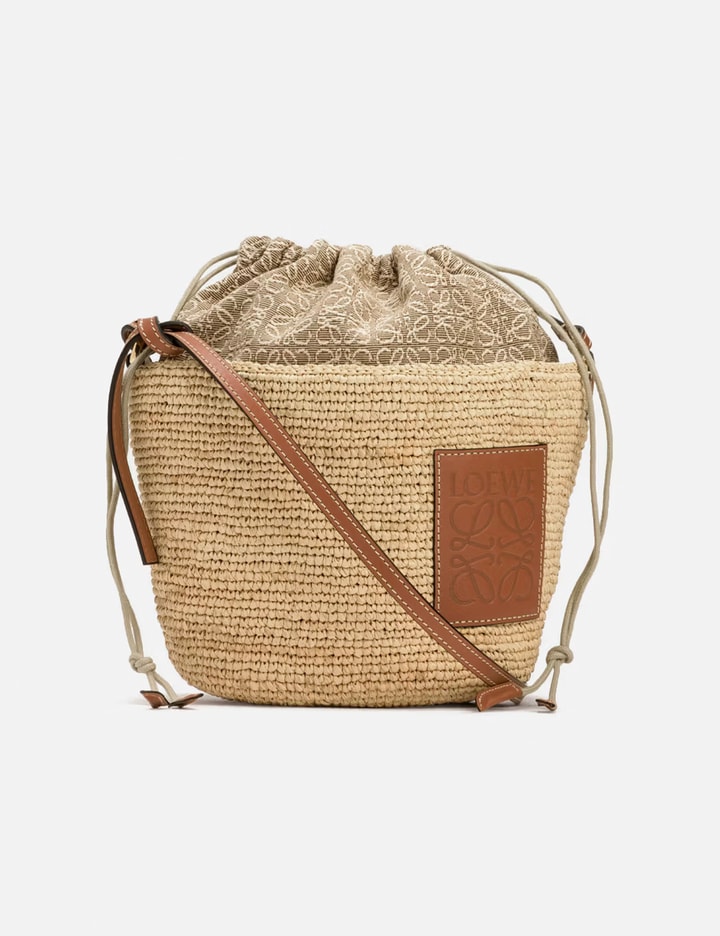 Pochette Bag In Raffia, Anagram Jacquard, And Calfskin Placeholder Image