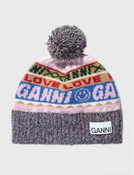 Ganni Graphic Wool Beanie