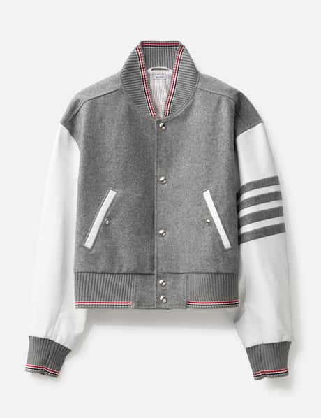 Thom Browne Snap Front Oversized Cropped Blouson Jacket