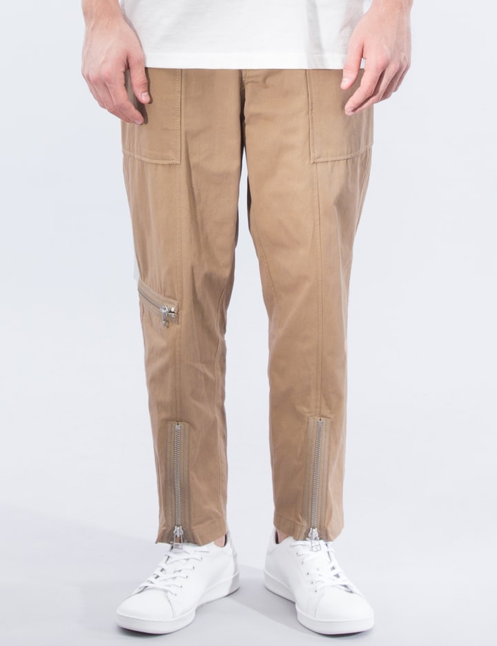 Military Zipper Cropped Trousers Placeholder Image