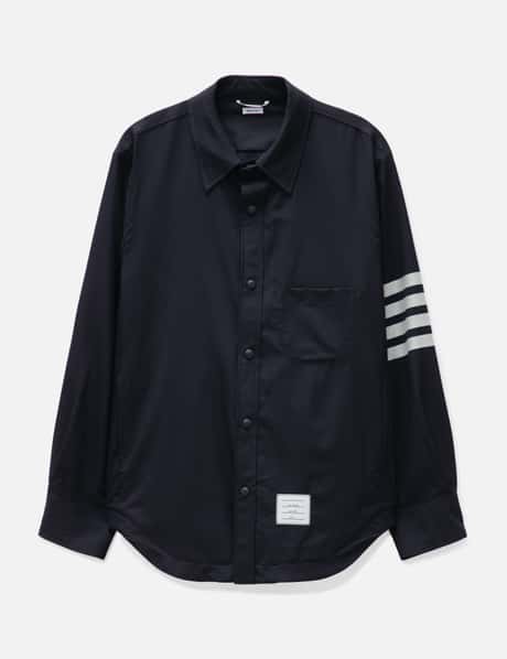 Thom Browne Plain Weave 4-Bar Shirt Jacket