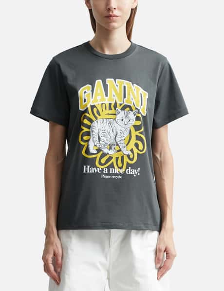 Ganni Relaxed Cat T-Shirt