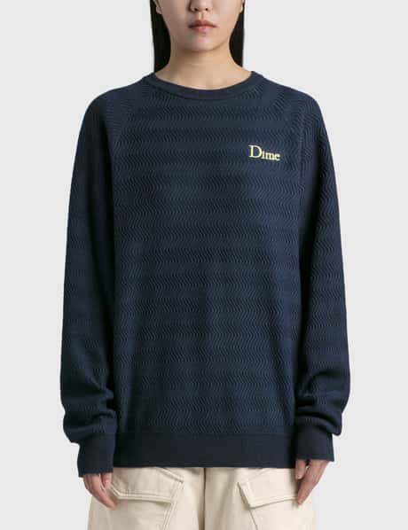 Dime WAVE CABLE KNIT SWEATER