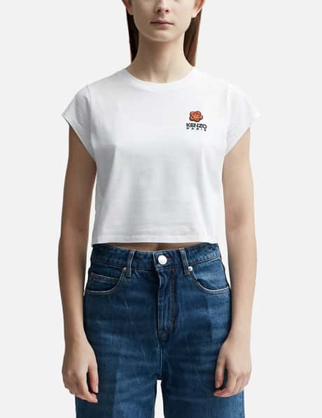 Kenzo Boke Flower Crest Micro-Embroidered T-shirt