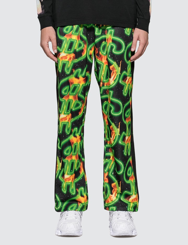 Fire All Over Print Dollar Fire Track Pants Placeholder Image