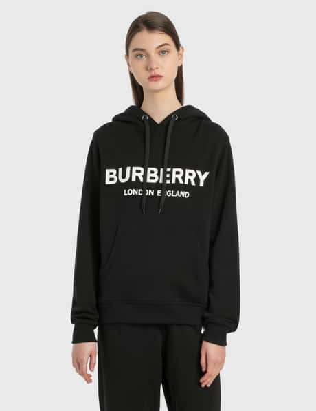 Burberry Logo Print Cotton Oversized Hoodie