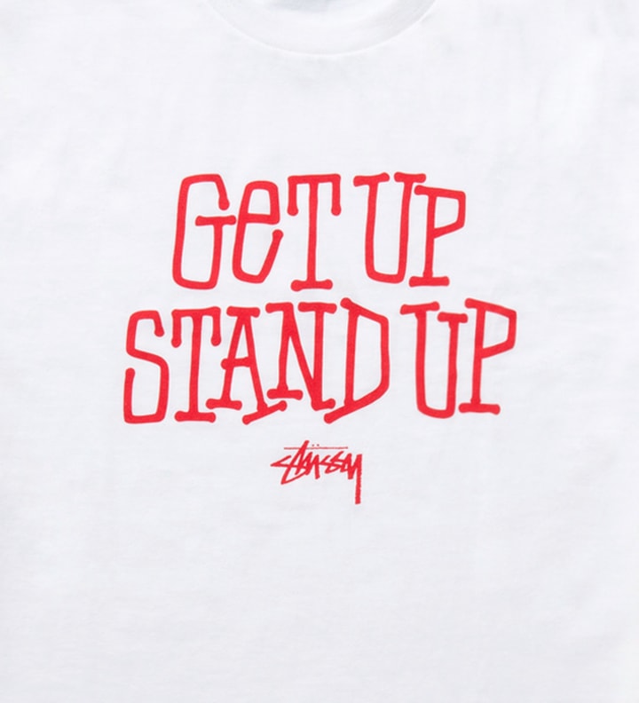 White Get Up Stand Up T-Shirt  Placeholder Image
