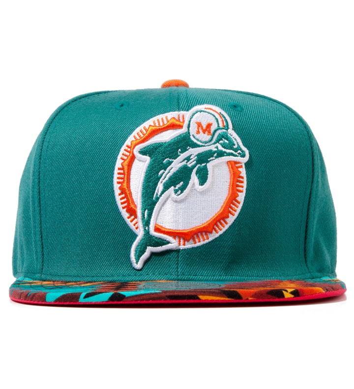 Teal Miami Dolphins Teal Navajo Strap-Back Cap  Placeholder Image