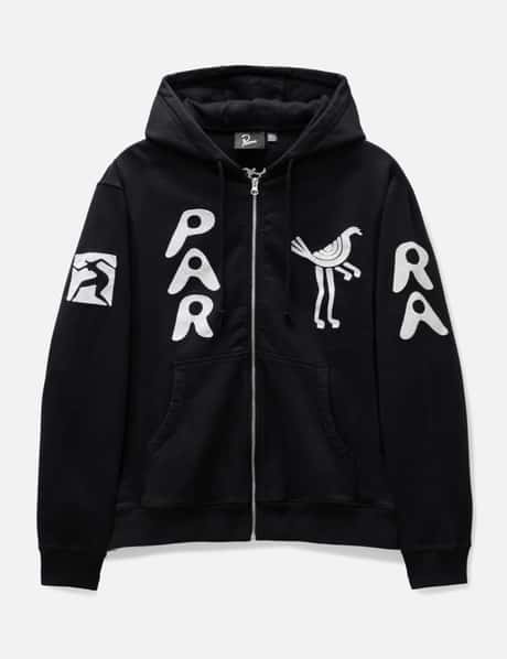 By Parra Zipped Pigeon Hooded Sweatshirt