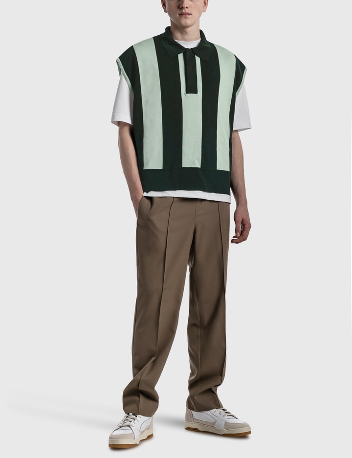 Striped Knitted Polo Placeholder Image