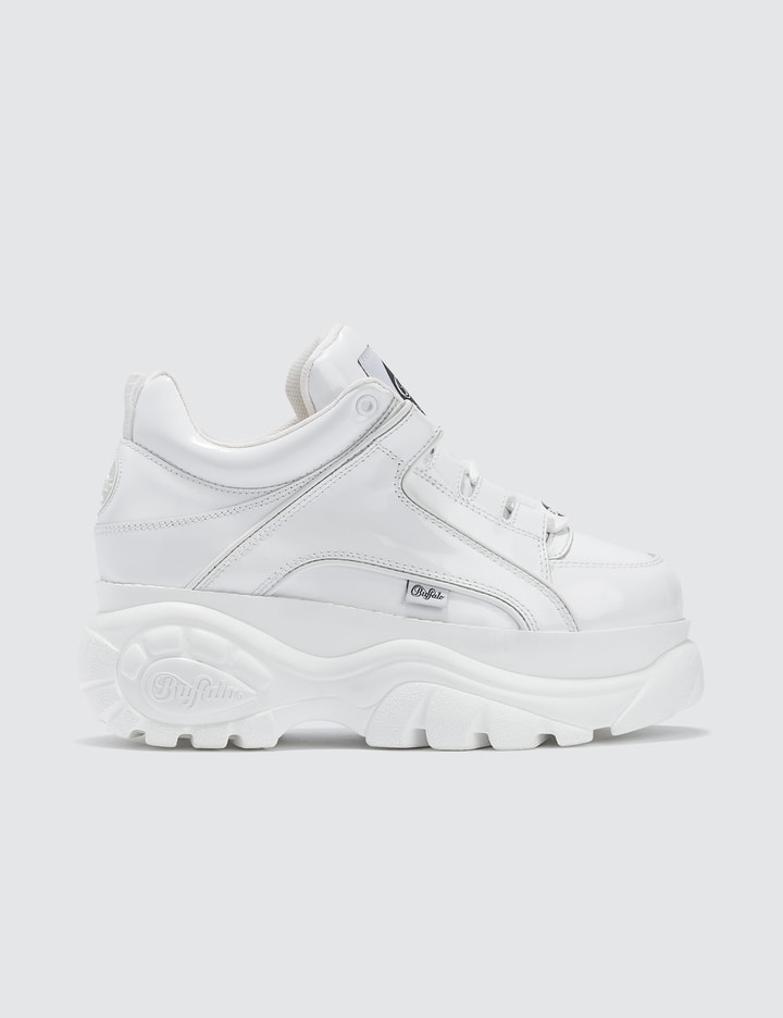 Buffalo Classic White Low-top Platform Sneakers in Patent Placeholder Image