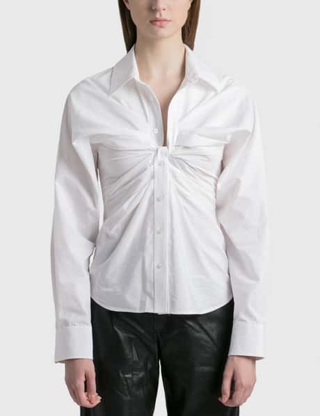 T By Alexander Wang OPEN TWISTED FRONT PLACKET SHIRT