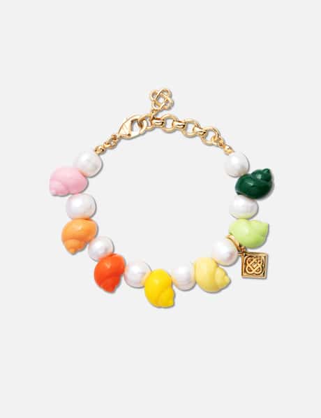 Casablanca GOLD PLATED SHELL & PEARL BRACELET