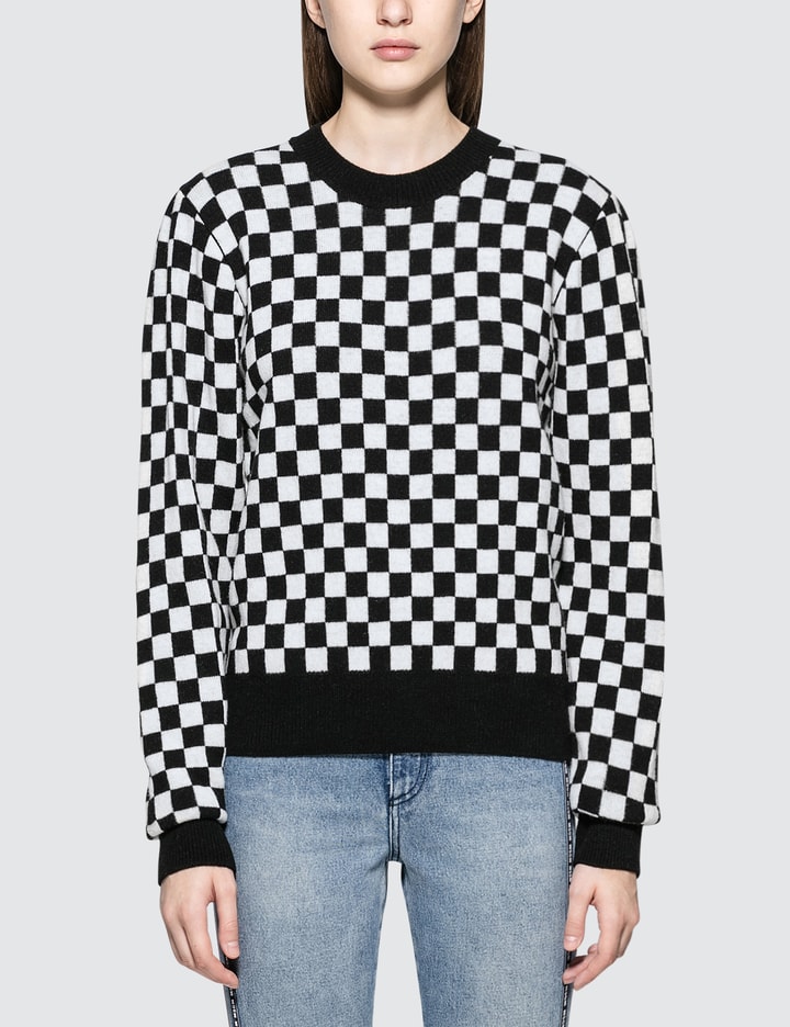 Checkered Knit Top Placeholder Image