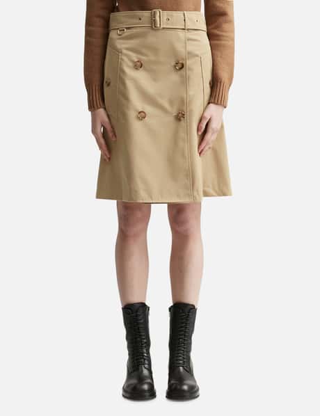 Burberry Cotton Trench Skirt