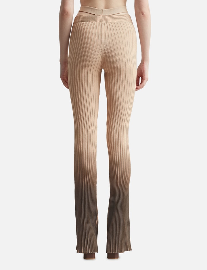 Printed Ribbed Knit Flare Pants Placeholder Image