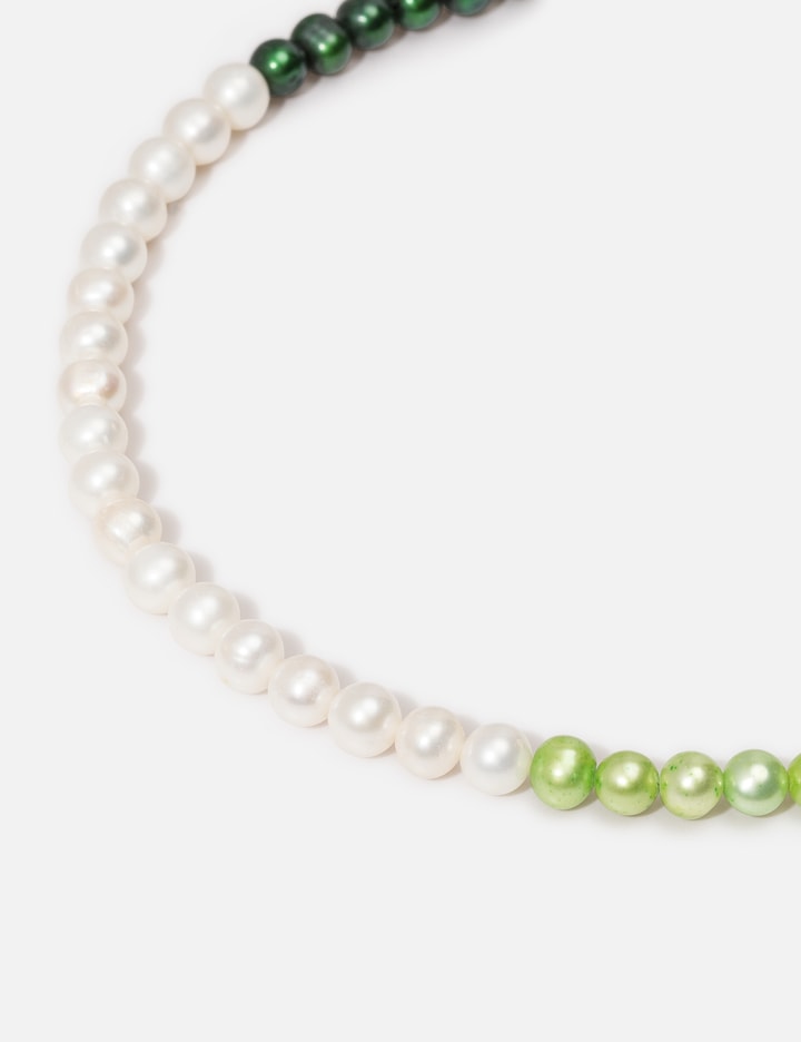 The Chunk Multi Green Freshwater Pearl Necklace in Yellow Gold Placeholder Image
