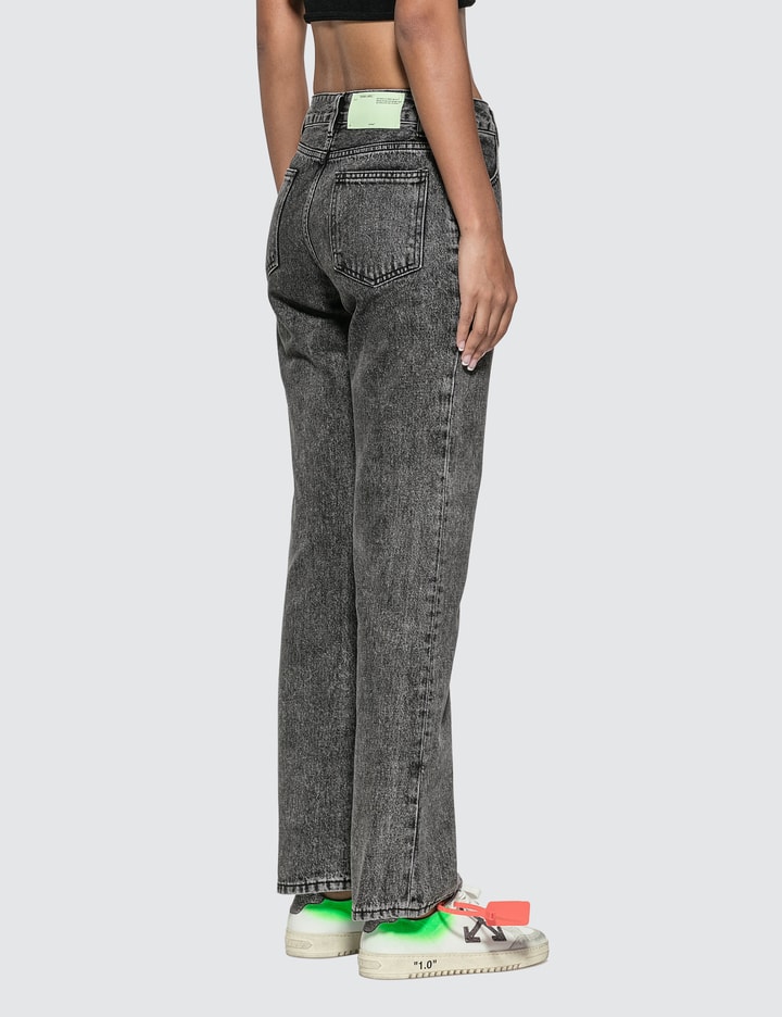 Slightly Bell Jeans With Twisted Scarf Placeholder Image