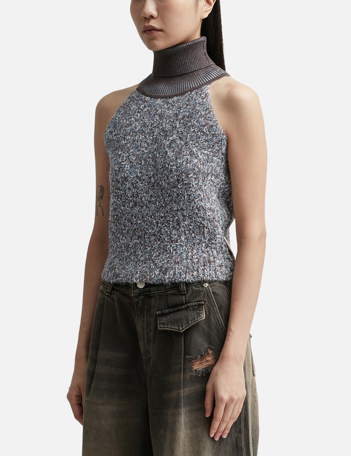 Fluffy Sleeveless Knit Top Placeholder Image