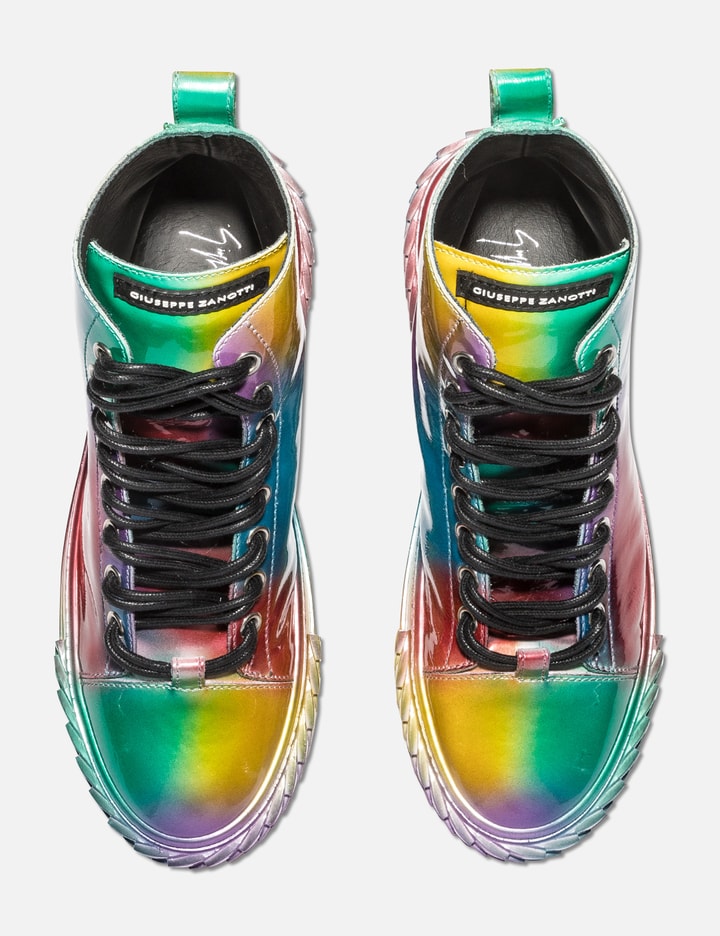 Giuseppe Zanotti Refelctive Rainbow High-top Sneakers Placeholder Image