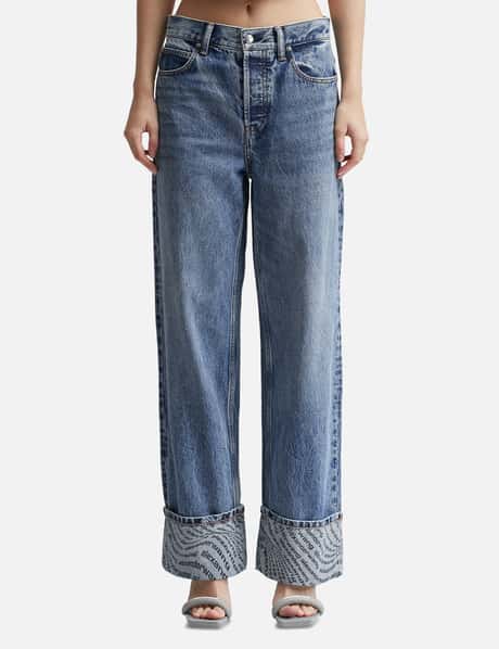T By Alexander Wang Wave Cuff Wide Jeans
