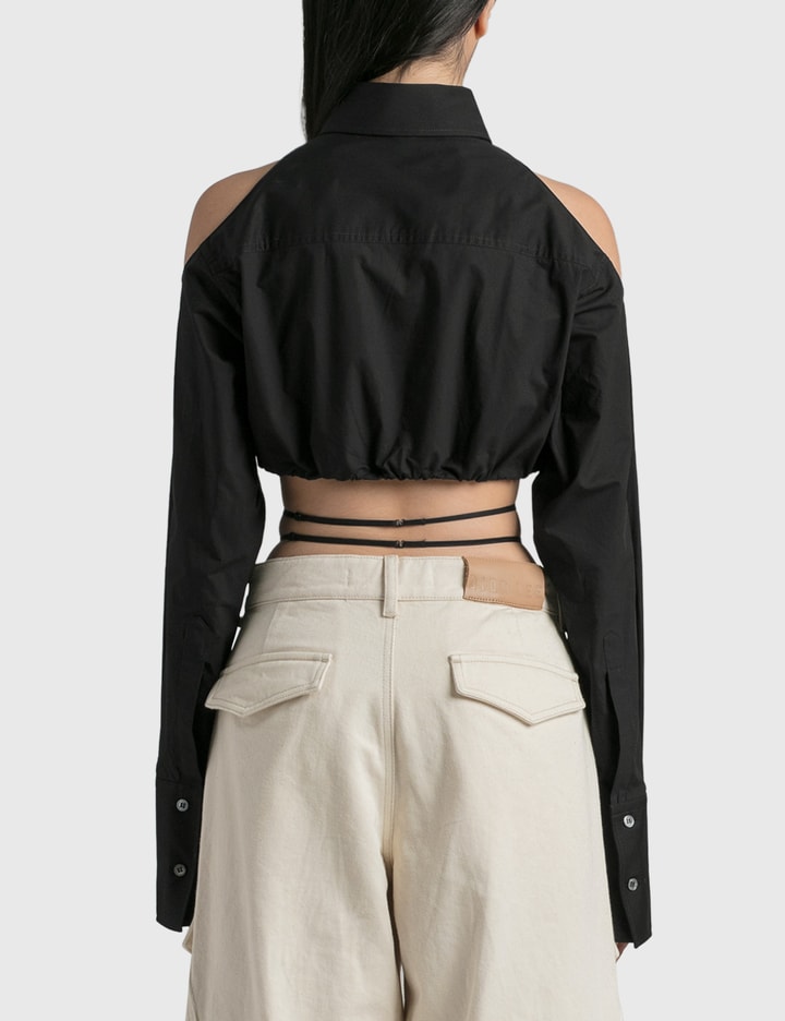 Cropped Shirt With Shoulder Cut-Outs Placeholder Image