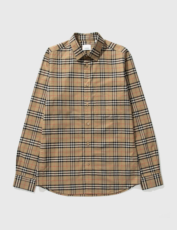 Small Scale Check Stretch Cotton Shirt Placeholder Image