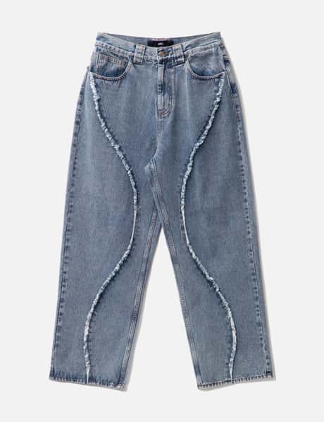 LMC Curved Raw Edge Denim Wide Jean