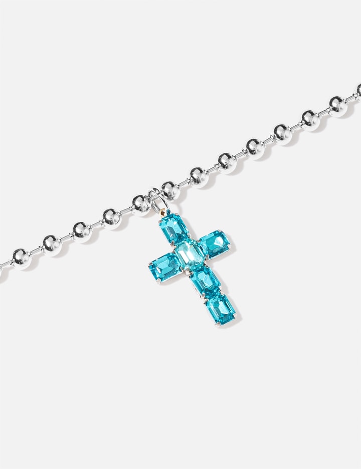 BALL CHAIN WITH BLUE CROSS CRYSTAL Placeholder Image