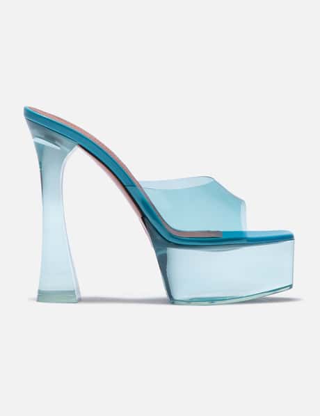 Amina Muaddi Dalida Glass Platform Sandals