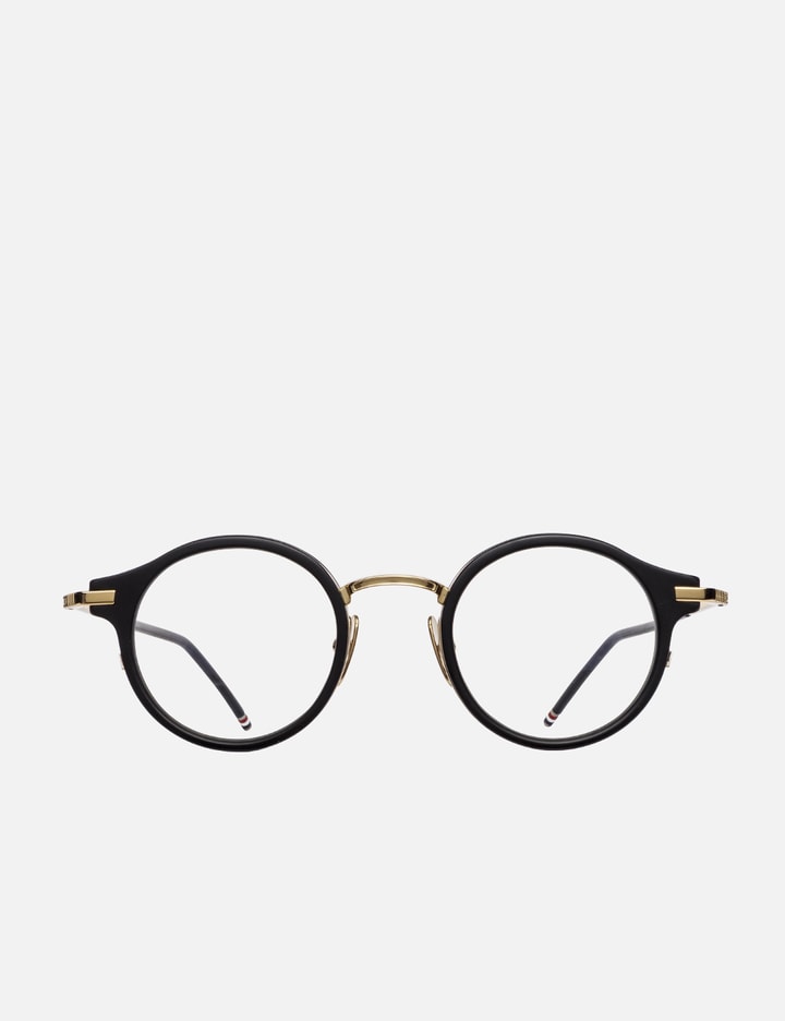 Thom Browne Black and Gold Glasses Placeholder Image