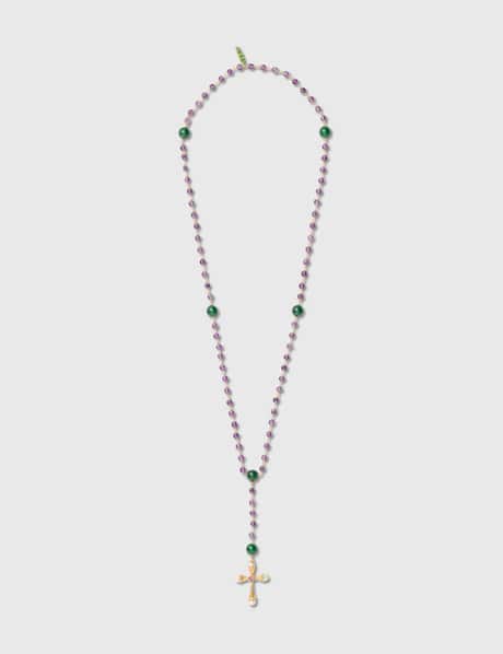 VEERT The Amethyst & Green Onyx Rosary Necklace