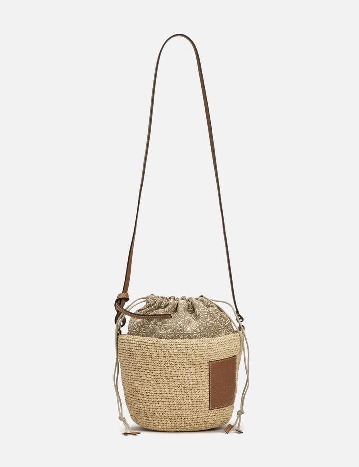 Pochette Bag In Raffia, Anagram Jacquard, And Calfskin Placeholder Image