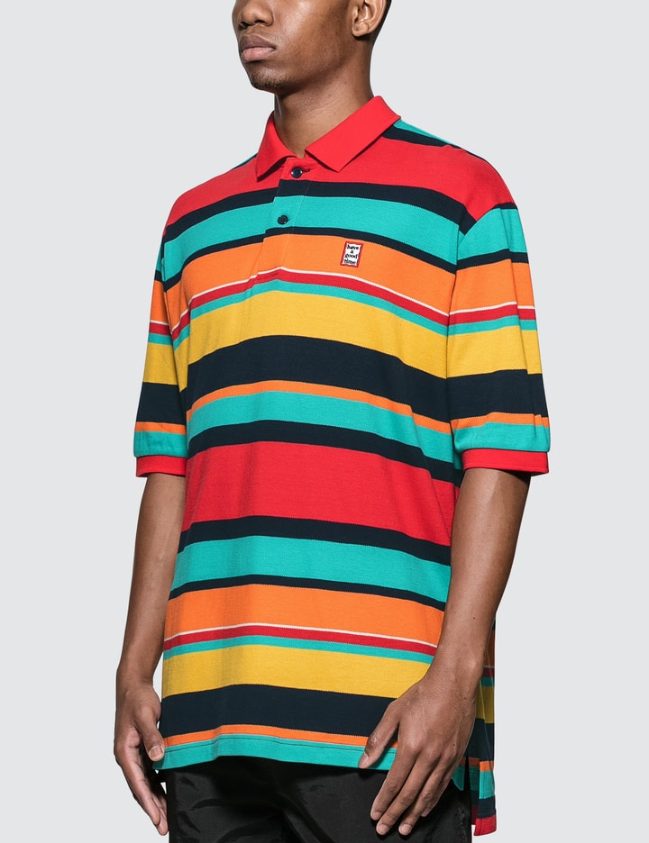 Colorful Boarder S/S Polo Shirt Placeholder Image