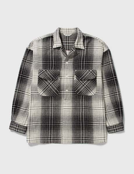 Cootie Productions Ombre Check Open Collar Pullover Shirt