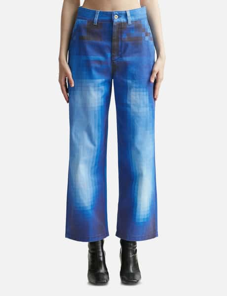 Loewe Pixelated Baggy Denim Jeans