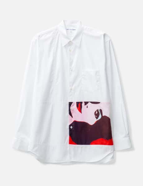 CDG SHIRT Elizabeth Taylor Collage Long Sleeve Shirt