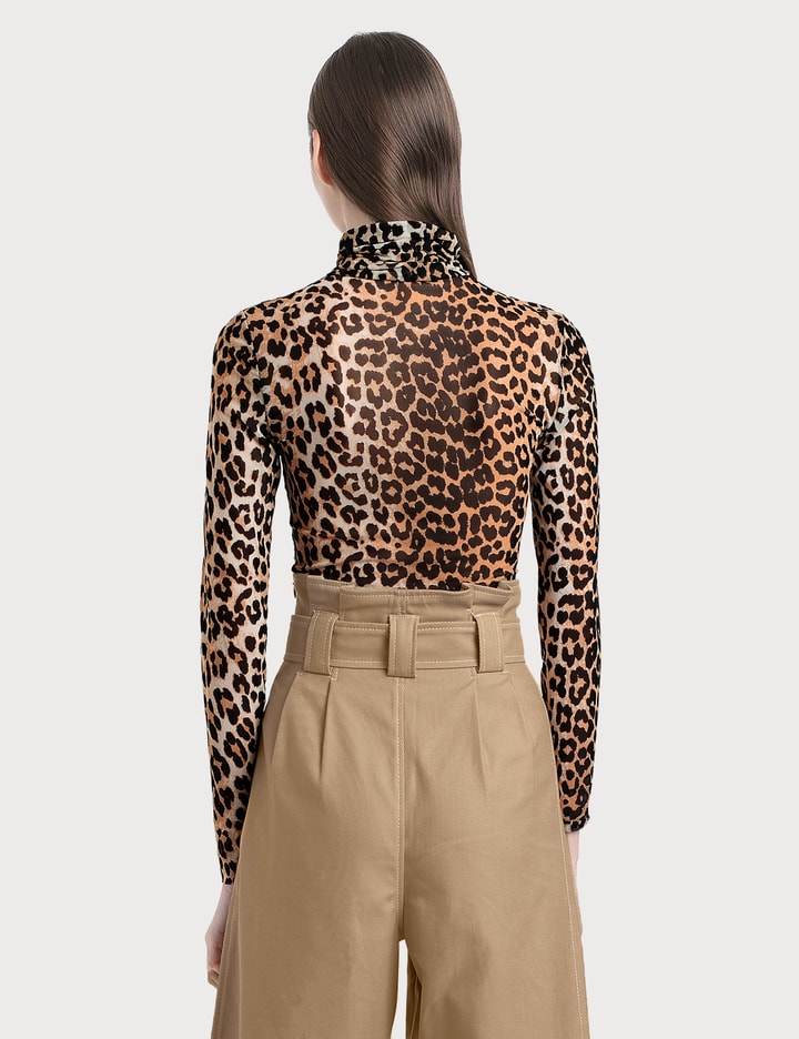Printed Mesh Leopard Top Placeholder Image