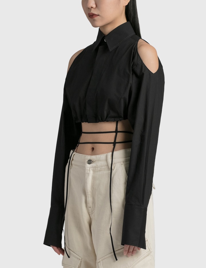 Cropped Shirt With Shoulder Cut-Outs Placeholder Image