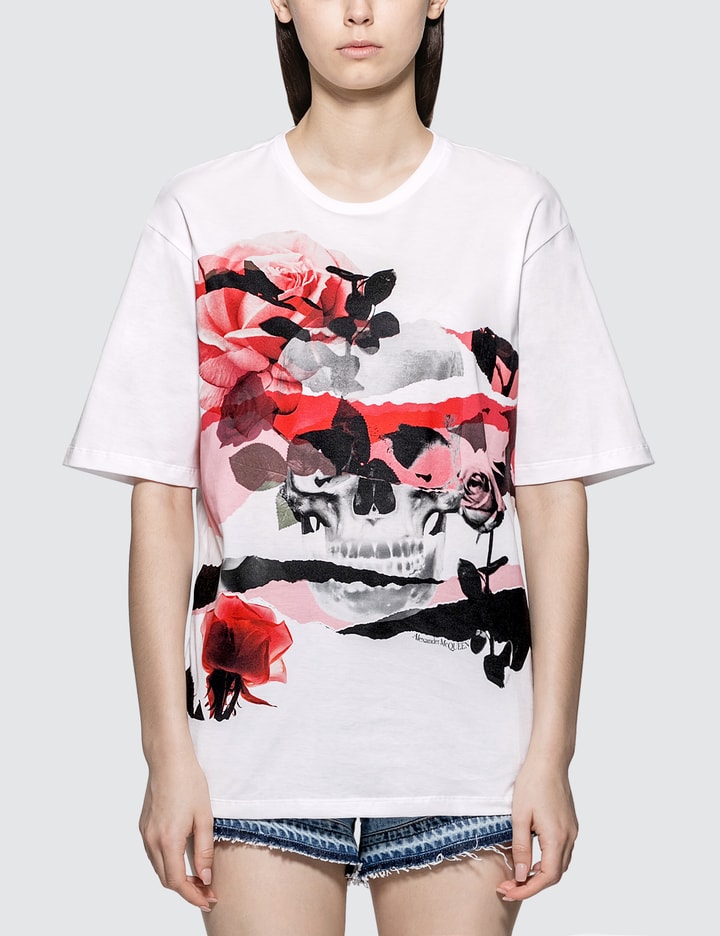 Rose Skull Printed T-shirt Placeholder Image