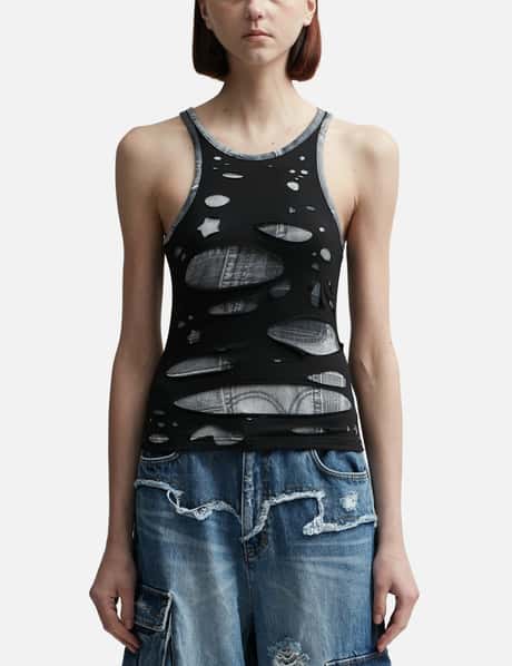 Andersson Bell Taty Laser Cut-out Sleeveless Top