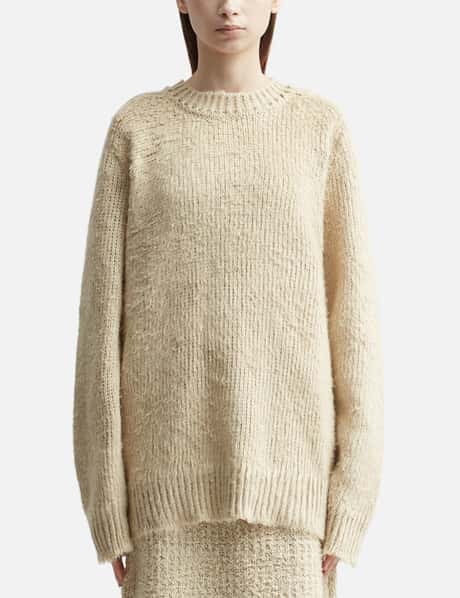 Maison Margiela Brushed linen knit sweater