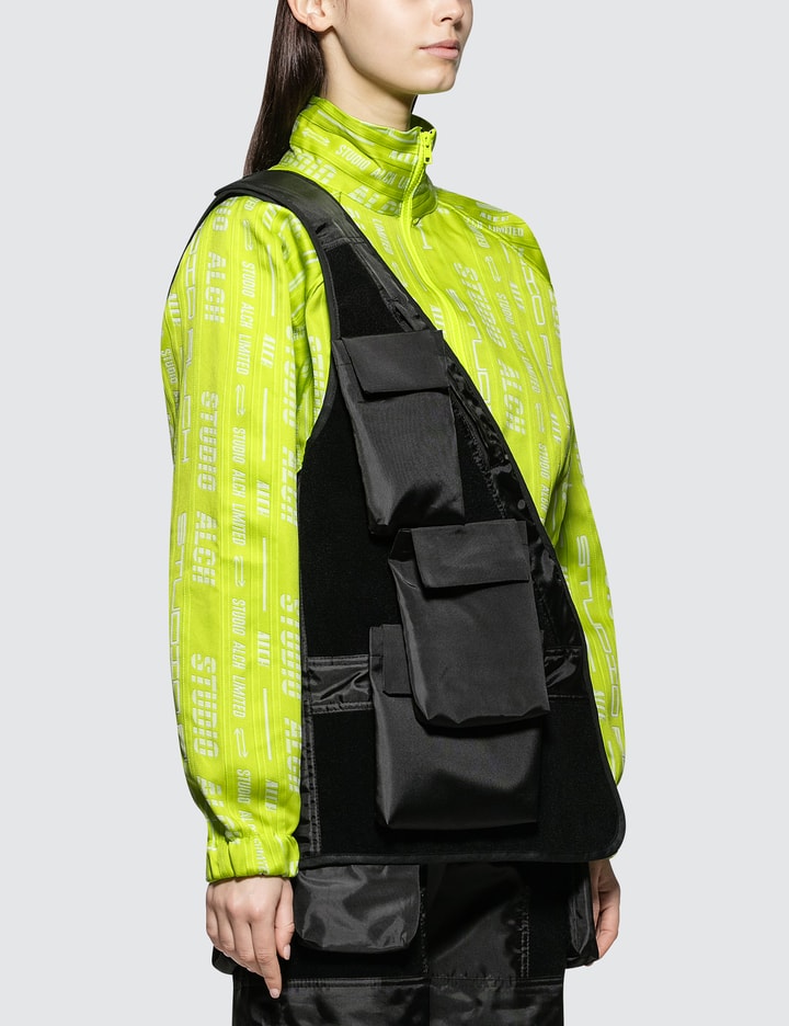 Velcro Panelled Assymetrical Gilet With Removable Pockets Placeholder Image