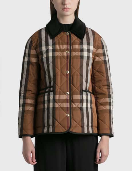 Burberry Check Diamond Quilted Nylon Jacket